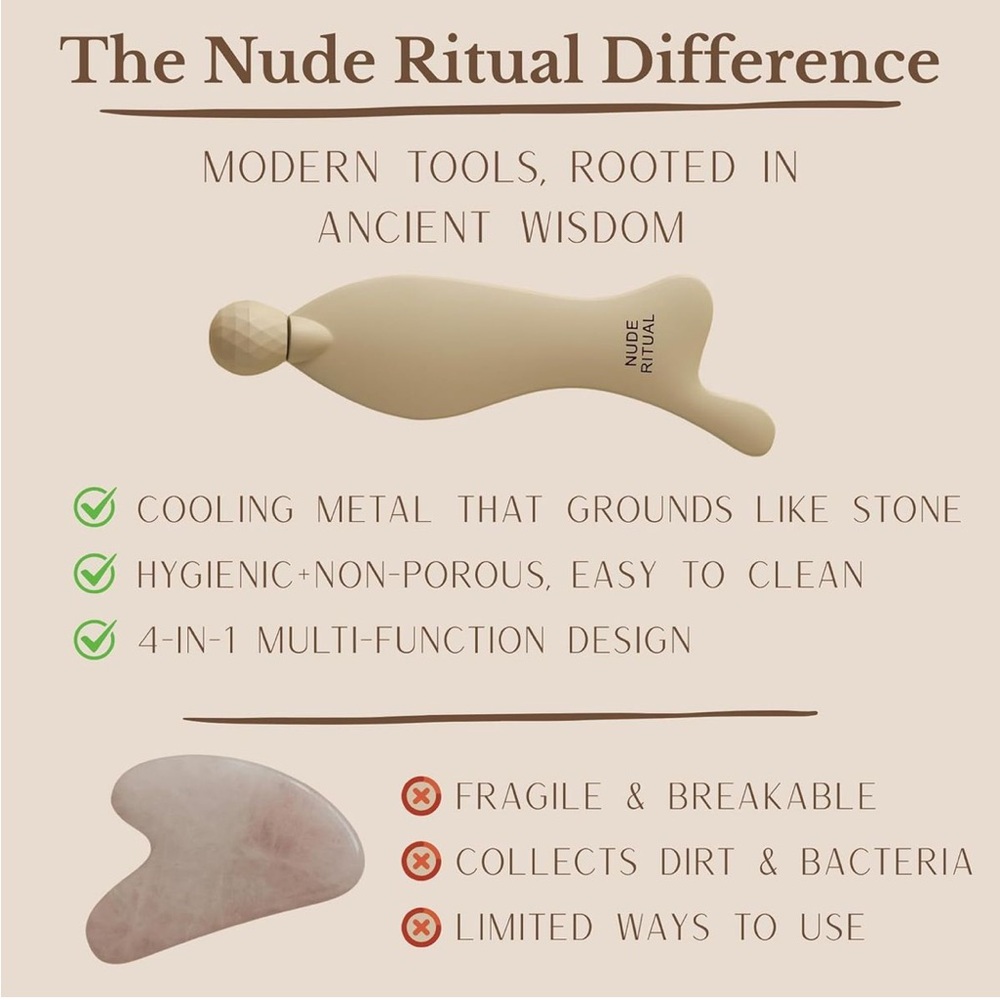 Gua Sha Facial Sculpting Tool 4-in-1 Jawline Massager Lymphatic Drainage NEW - Picture 2 of 8
